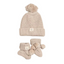 Ensemble Bonnet & Chaussons - Beige Crème