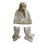 Ensemble Bonnet & Chaussons - Beige Cookie